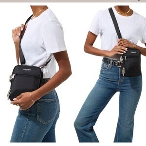 Baggallini Securtex Anti-theft Mini Everything Crossbody Bag - Charcoal